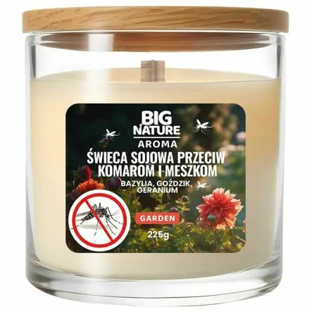 Świeca Sojowa Przeciw Komarom i Meszkom GARDEN 225 g - Big Nature
