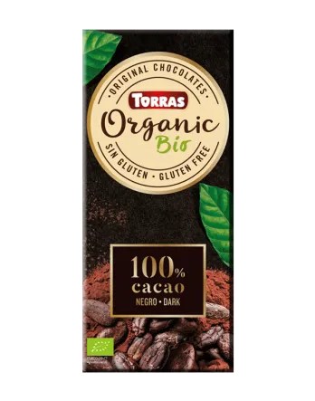 Czekolada Gorzka 100% Kakao Bez Dodatku Cukru BIO 100 g - Torras