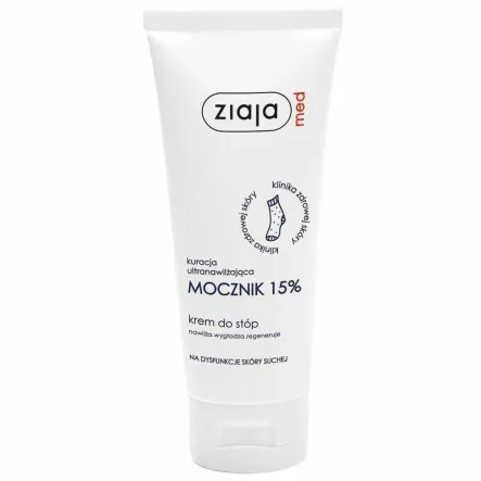 Krem do Stóp Mocznik 15% Kuracja Ultranawilżająca 100 ml - Ziaja Med