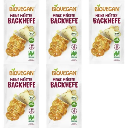 5 x Drożdże Piekarskie Suszone Bezglutenowe Bio 7 g BioVegan