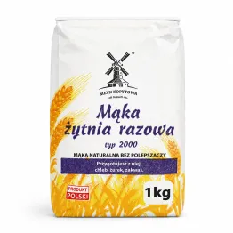 Mąka Żytnia Razowa Typ 2000 1 kg - Młyn Kopytowa