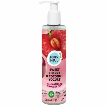 Żel Pod PryszniC Słodka Wiśnia and  Jogurt Kokosowy 280 ml - Berry Nice
