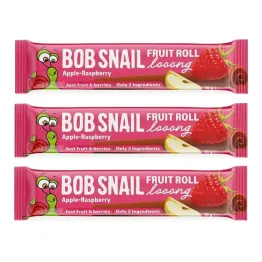 3 x Przekąska Jabłko i Malina ROLL LOOONG 15 g - Bob Snail