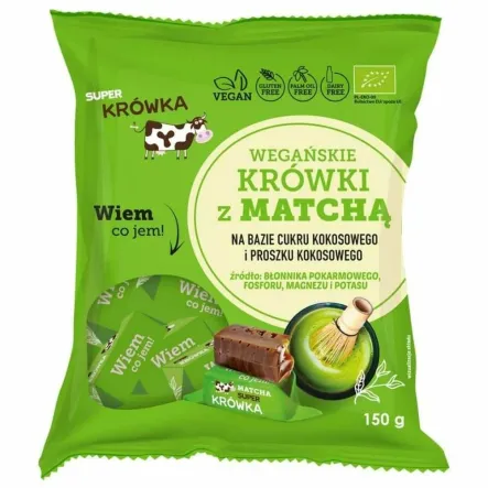Krówki Wegańskie z Matchą Bio 150 g - Super Krówka