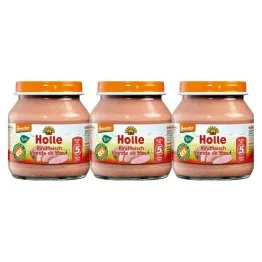 3 x Danie dla Niemowląt Mięso Wołowe Bio Demeter 125 g - Holle