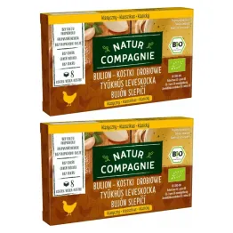 2 x Bulion Kostki Drobiowe Bez Dodatku Cukru Bio 88 g - Natur Compagnie