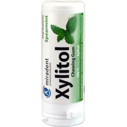 Xylitol Guma do Żucia Mięta Kędzierzawa 30 Sztuk - Miradent