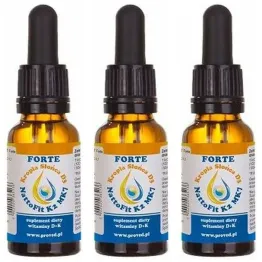Zestaw 3 x Kropla Słońca Witamina D3 + NattoFit K2 MK7 FORTE 20 ml - Proved