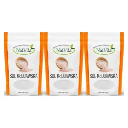 3 x Sól Kłodawska Kamienna Różowa Miałka 4 kg - Natvita