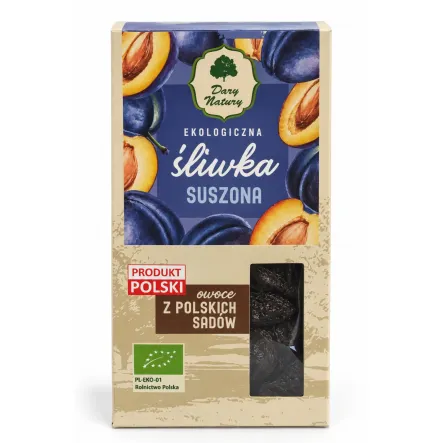 Polskie Śliwki Suszone z Pestką Eko 250 g - Dary Natury