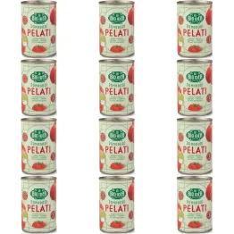 12 x Pomidory Pelati Bez Skóry w Puszce Bio 400 g (240 g)  - La Bio Idea
