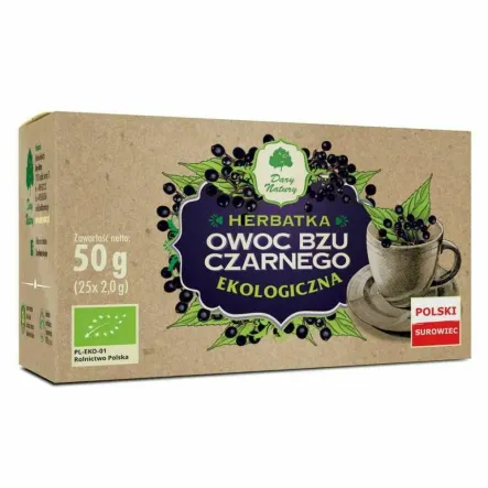 Herbatka Bez Czarny Owoc Eko 50 g (25x 2 g) - Dary Natury