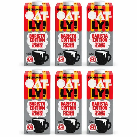 6 x Napój Owsiany Barista o Smaku Popcornu 1 l - Oatly