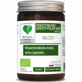 Skrzyp Bio +Pokrzywa Bio Ekstrakt 100 Tabletek 400 mg - Be Organic