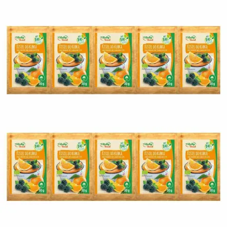 10 x Kisiel do Kubka Smak Pomarańczowy z Kawałkami Jeżyn BIO 30 g - Vitally Food