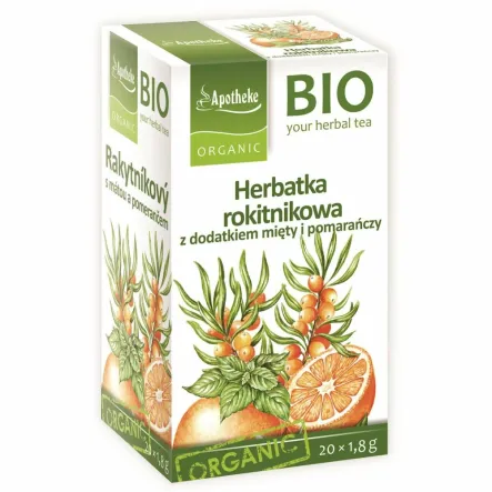 Herbatka Rokitnikowa z Dodatkiem Mięty I Pomarańczy Bio 36 g (20x 1,8 g) - Apotheke