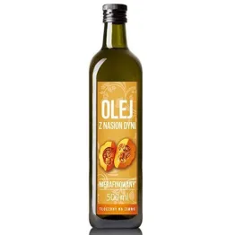 Olej z Pestek Dyni Nierafinowany Tłoczony na Zimno 500 ml - Vitafarm