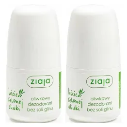 2 x Oliwkowy Dezodorant Liście Zielonej Oliwki Bez Soli Glinu 60 ml - Ziaja