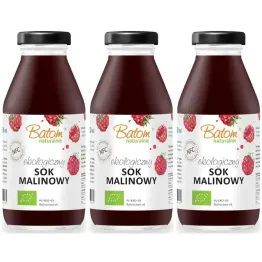 3 x Sok Malinowy Tłoczony Bio 330 ml - Batom