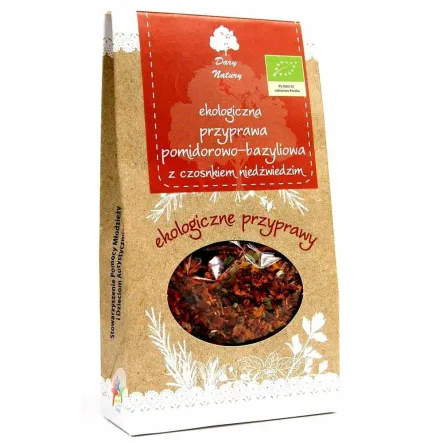 Przyprawa Pomidorowo - Bazyliowa z Czosnkiem Niedźwiedzim Bio 40 g - Dary Natury