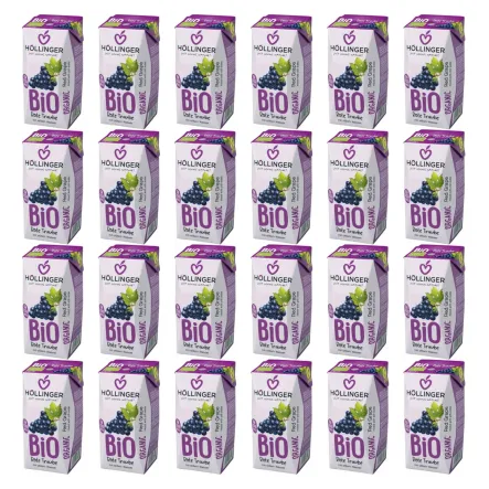 24 x Nektar z Czerwonych Winogron Bio 200 ml - Hollinger