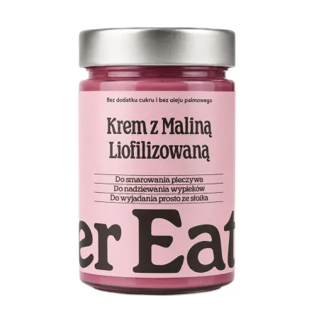 Krem z Maliną Liofilizowaną Bez Dodatku Cukru 400 g - Finer Eaters