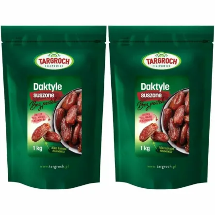 Zestaw 2 x Daktyle Suszone Bez Pestek 1 kg - Targroch