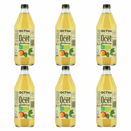 6 x Polski Ocet Jabłkowy 6%  Niefiltrowany Niepasteryzowany Bio 750 ml - Octim z Olsztynka