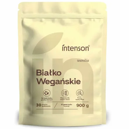 Białko Wegańskie o Smaku Waniliowym 900 g - Intenson