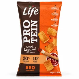 Chipsy Proteinowe z Roślin Strączkowych o Smaku BBQ 40 g - Life