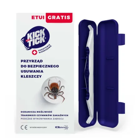 Kick The Tick - Przyrząd do Bezpiecznego Usuwania Kleszczy w Etui - ICB Pharma