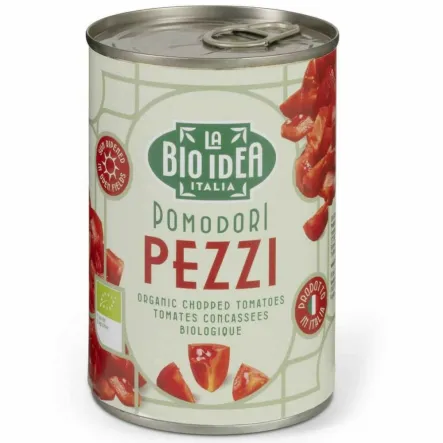 Pomidory Krojone Bez Skóry (Puszka) Bio 400 g - La Bio Idea