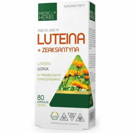 Luteina+ Zeaksantyna 80 Kapsułek - Medica Herbs