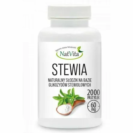 Stewia Słodzik Pastylki 2000 Sztuk -  NatVita