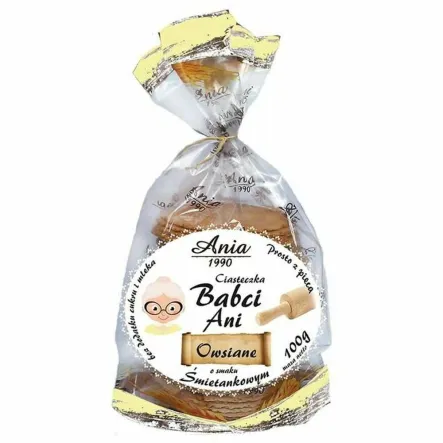 Ciasteczka Owsiane o Smaku Śmietankowym 100 g - Ania