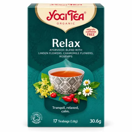 Herbatka Ziołowa Relax BIO 17 Saszetek (30,6 g) - Yogi Tea