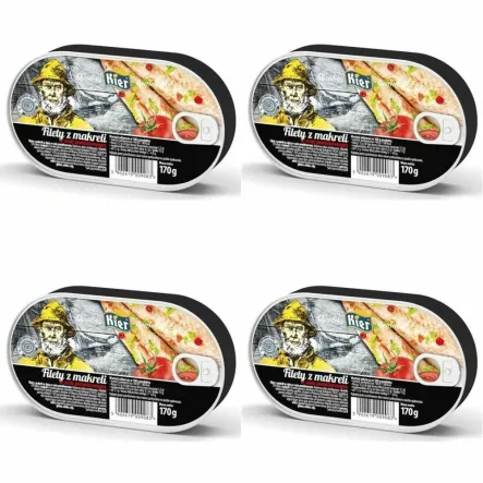 4 x Filety z Makreli w Sosie Pomidorowym 170 g - Kier