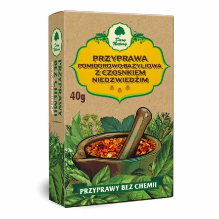 Przyprawa Pomidorowo - Bazyliowa z Czosnkiem Niedźwiedzim 40 g - Dary Natury