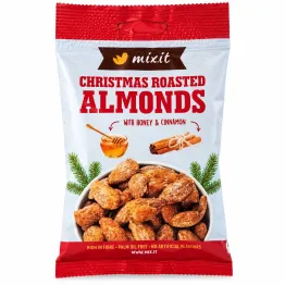 Migdały Prażone z Miodem i Cynamonem Świąteczne 60 g - Mixit