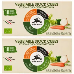 Zestaw 2 x Kostki Warzywne Bio 100 g (10x 10 g)  - Alce Nero