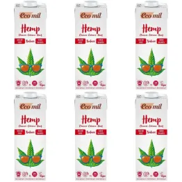 6 x Napój z Konopi Niesłodzony Bio 1 l UHT - Ecomil