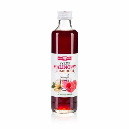 Syrop Malinowo - Imbirowy 315 g (250 ml) - Polska Róża (data: 08.11.2026)
