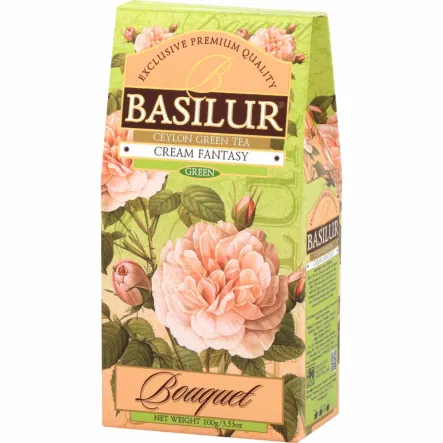 Herbata Zielona Liściasta z Dodatkami CREAM FANTASY 100 g - BASILUR 