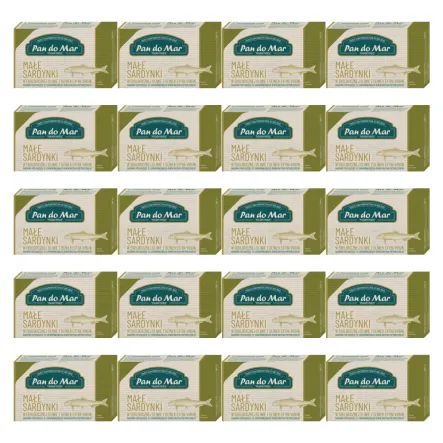 20 x Sardynki w Bio Oliwie z Oliwek 120 g (90 g)  - Pan Do Mar