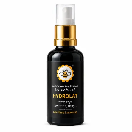 Hydrolat Rozmaryn, Lawenda i Mięta do Cery Tłustej i Mieszanej 50 ml - Miodowa Mydlarnia