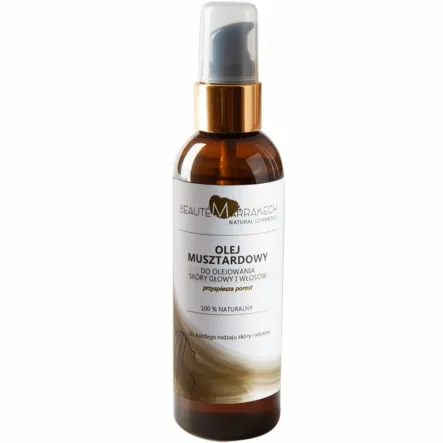 Olej Musztardowy Przyspieszający Porost Włosów 100 ml - Beaute Marrakech