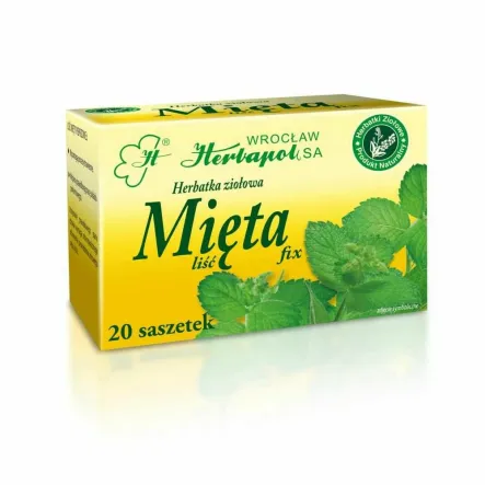 Herbatka Ziołowa MIĘTA FIX 40 g (20 Saszetek x2 g) -  Herbapol Wrocław