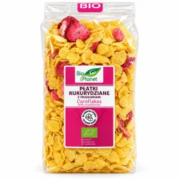 Płatki Kukurydziane z Truskawkami Bez Dodatku Cukrów BIO 250 g - Bio Planet