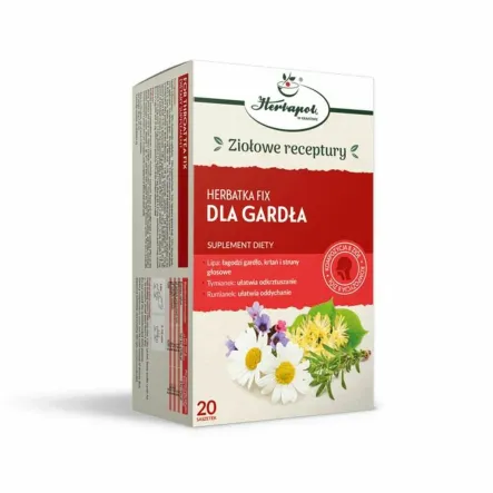 Herbatka DLA GARDŁA FIX 40 g (20x 2 g) - Herbapol Kraków