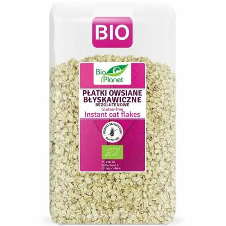 Płatki Owsiane Błyskawiczne Bezglutenowe Bio 600 g - Bio Planet